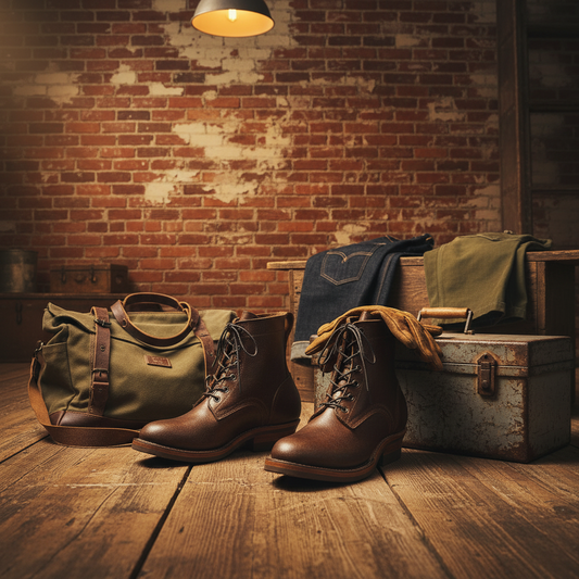 Heritage Goodyear Welted Work Boots - Full Grain Leather & Double Sole