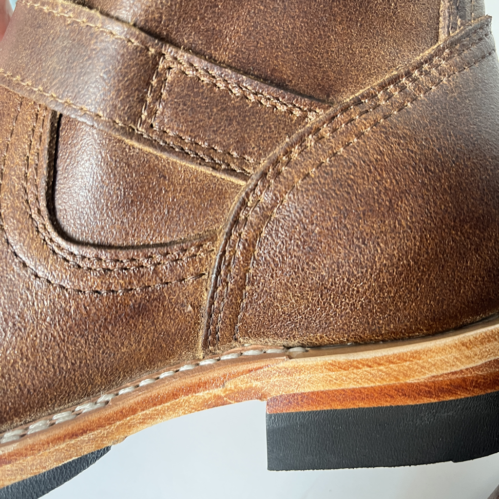 Goodyear Welted Antelope Engineer Boots – Authentic Retro Motorcycle Boots for Men, Rugged Durability & Timeless Design