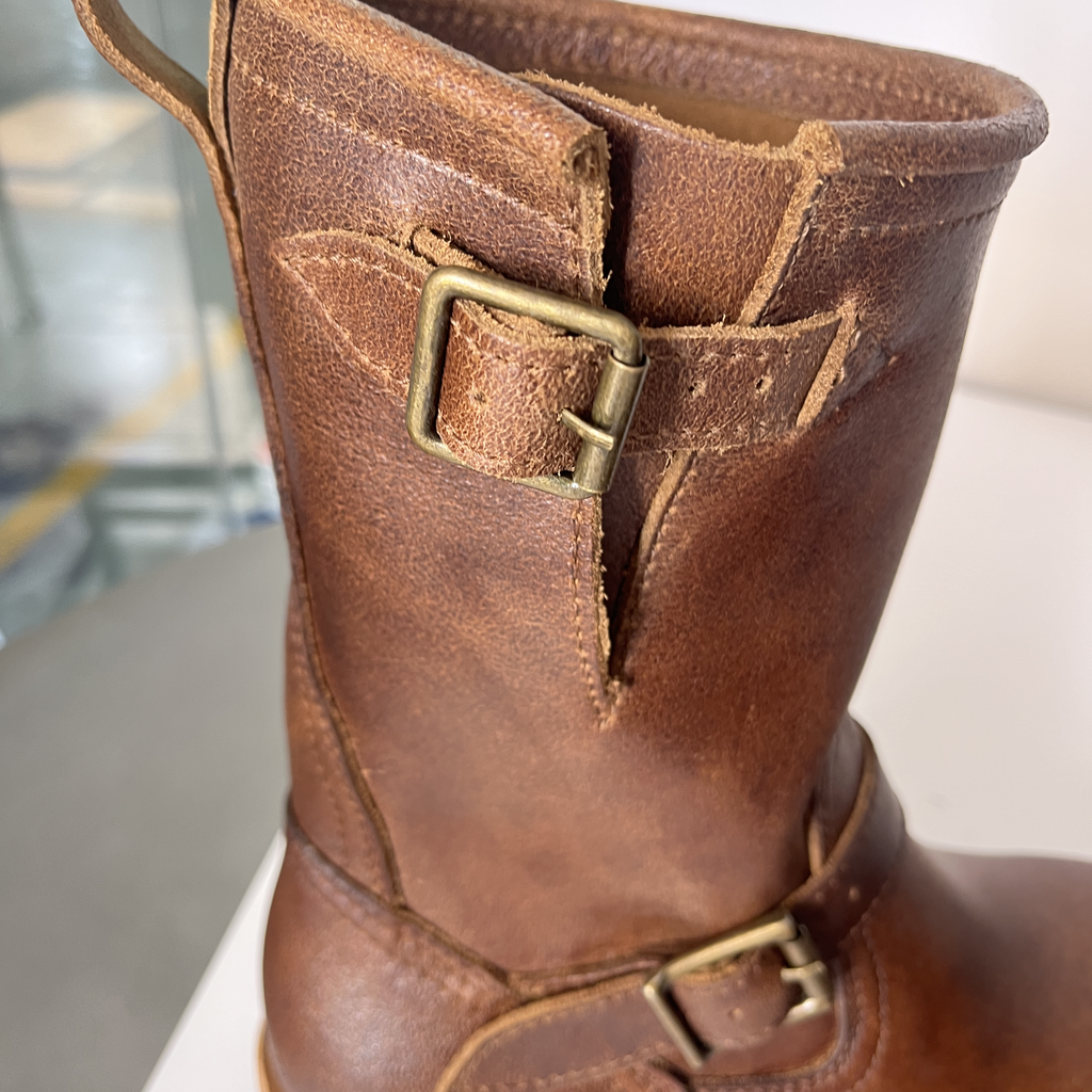 Goodyear Welted Antelope Engineer Boots – Authentic Retro Motorcycle Boots for Men, Rugged Durability & Timeless Design