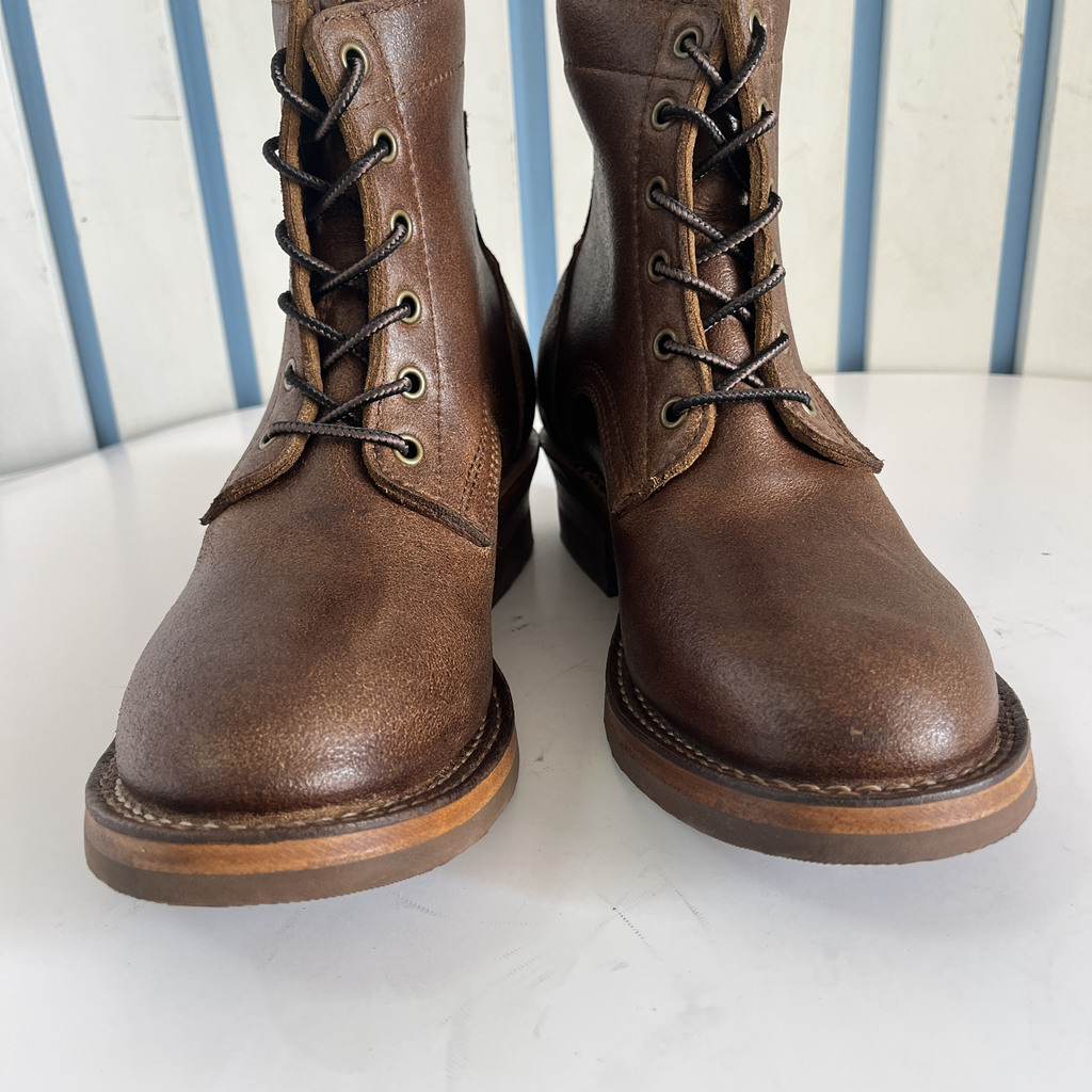 Heritage Goodyear Welted Work Boots - Full Grain Leather & Double Sole (Vintage Brown)