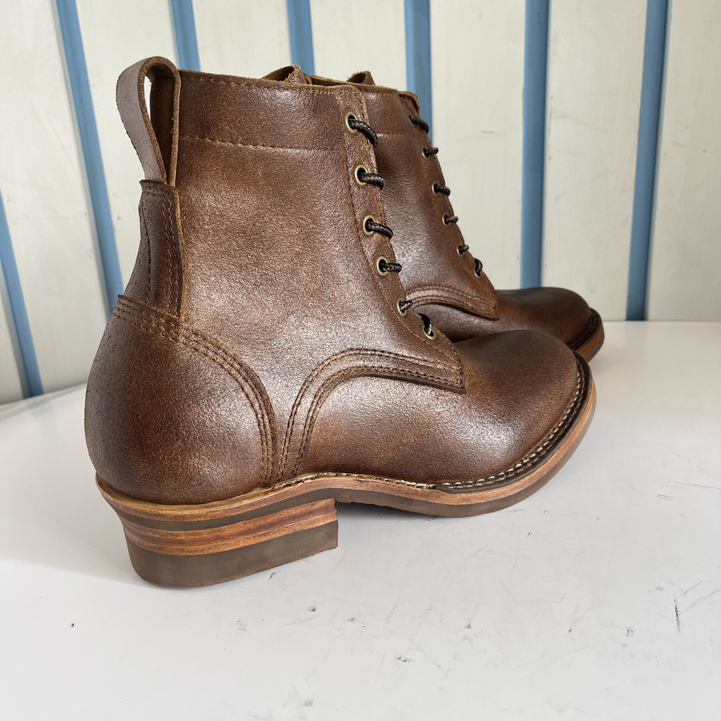 Heritage Goodyear Welted Work Boots - Full Grain Leather & Double Sole (Vintage Brown)