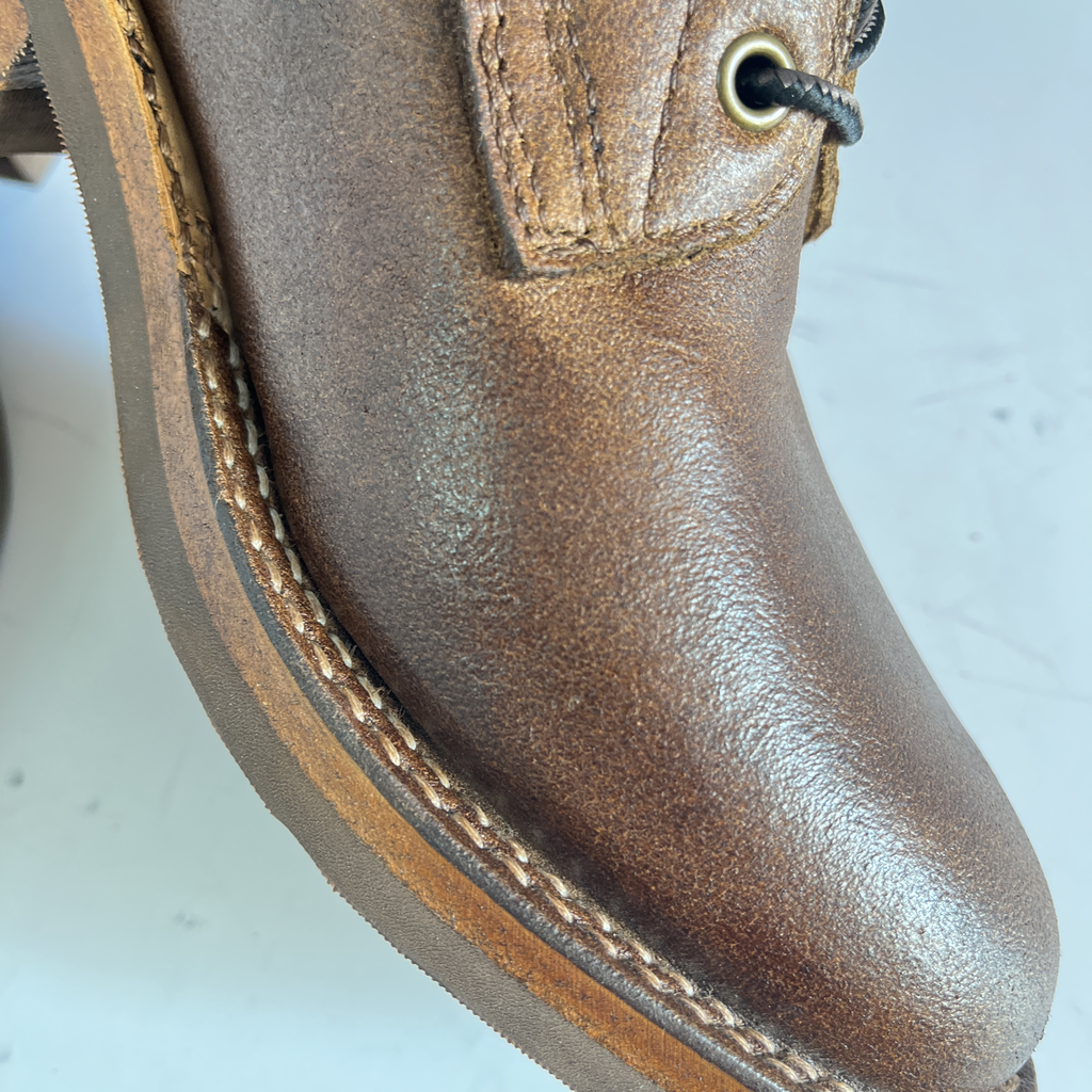 Heritage Goodyear Welted Work Boots - Full Grain Leather & Double Sole (Vintage Brown)