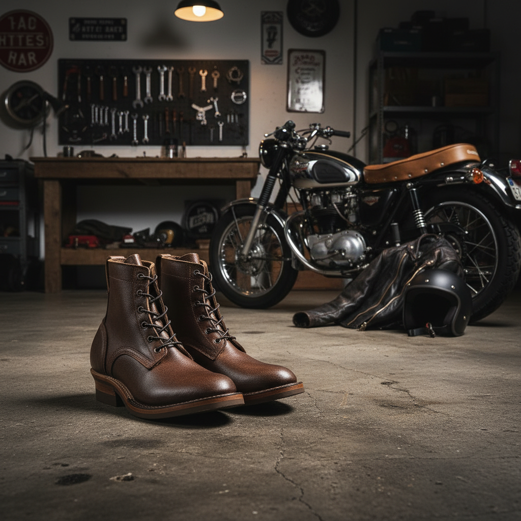 Men's Goodyear Welted Leather Boots - Vintage Brown