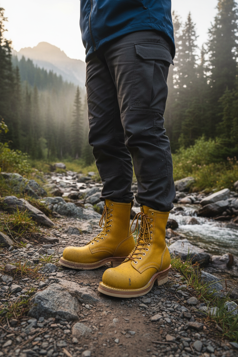 Premium Golden Wheat Full Grain Leather Boots – Unlined Breathable Design with Goodyear Welt